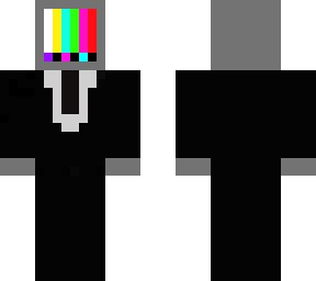 tv head with a suit