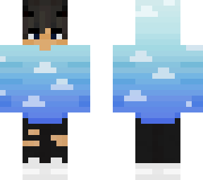 sky blue gradient hoodie w/ effect (angry eyes)