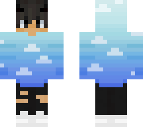 sky blue gradient hoodie w/ effect