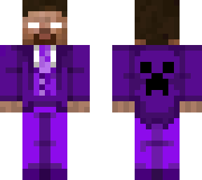 herobrine with purple creeper suit