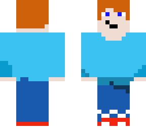 boy with blue shirt+ brown hair