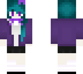 girl with blue/green hair