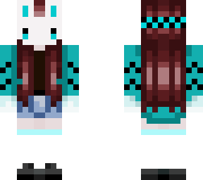 teal bunny mask girl
