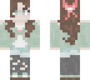 cute pastel cardigan girl