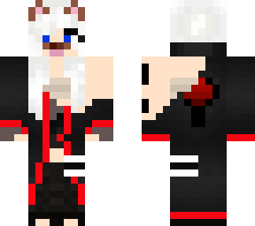 white hair dog girl ripped clothes