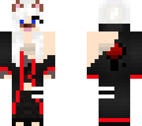 white hair dog girl ripped clothes slim without tatoo