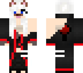 white hair dog girl ripped clothes without tatoo