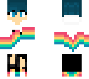 over-sized rainbow hoodie *pce*