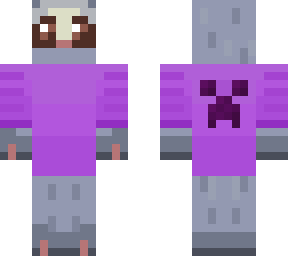 bush baby with a purple hoodie.