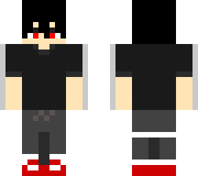 black hair red eye guy