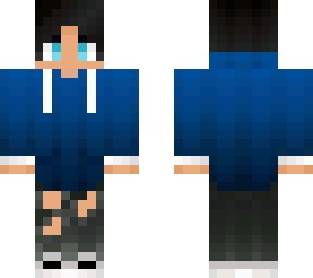 blue hoodie boy