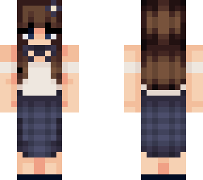 blue plaid summer girl