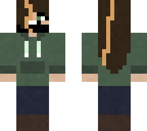 green hoodie mask girl