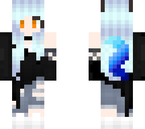 wolfychan2 skin con cola azul