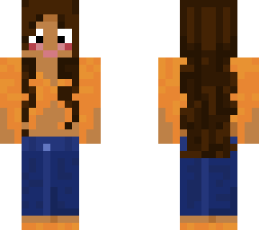 70s orange girl skin