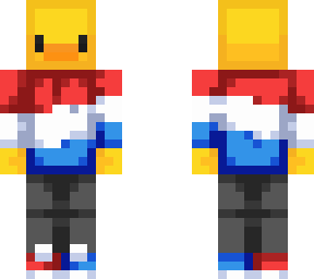hive style duck in qredblu outfit