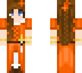 princess raena - orange dress