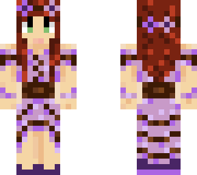 purple dress with flowers