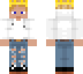 white hoodie, blonde male.