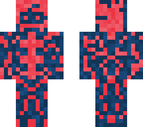 blue and red body