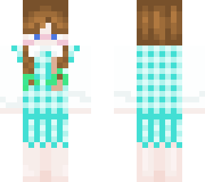 little girl in a green checkered dress