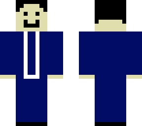 cool dude in blue suit and tie with black hair