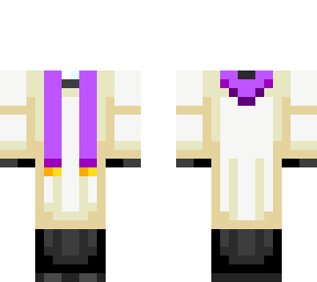 priest - surplice and purple stole - onesie