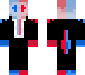 red and blue tux