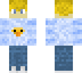 blonde with duck jumper