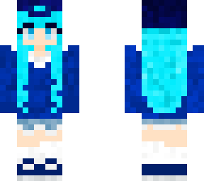 blue aesthetic girl.*