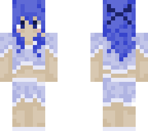summer blue girl skin