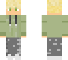 cool blonde pro, green jumper