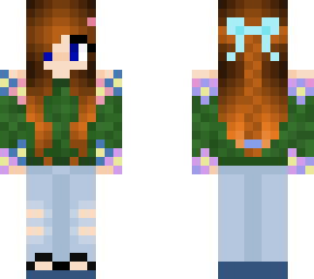 flower girl with bow - red hair