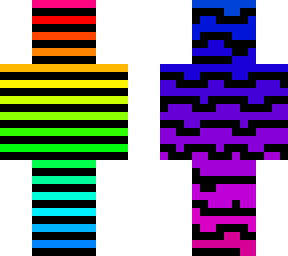 rainbow patterns person