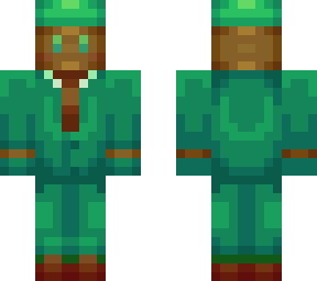 grass guy in a suit