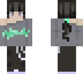 grey and blue girl w/ ponytail