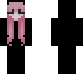pink hair, black onesie