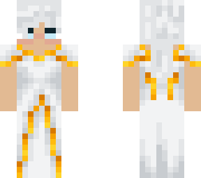 white and gold gown for the goddess