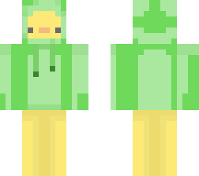 green cute duck
