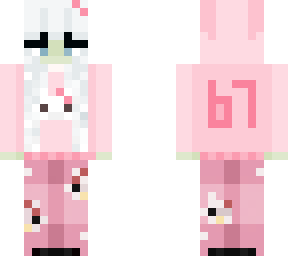 hello kitty girl with white hair