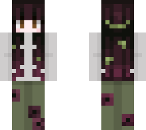 green and pink girl w/ flowers