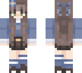 blue bow and flower