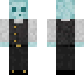 blue slime in suit