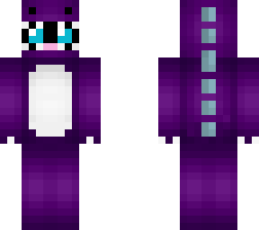 cat in purple dino onesie