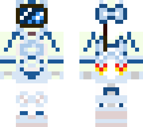 cute blue astronaut girl (closed visor)