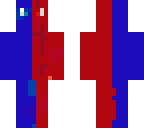 blue and red