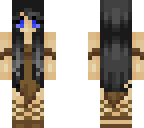 cavewoman/cavegirl with shoes and long hair