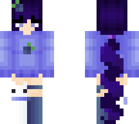 cute girl with blue hair