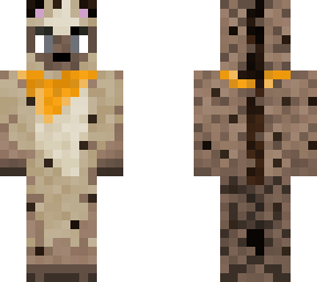 hyena with orange bandana