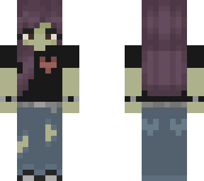 alt zombie girl with side part